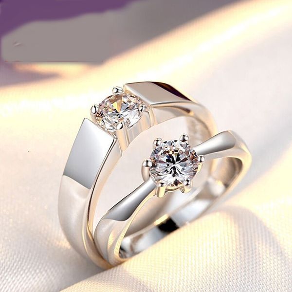 

lovers live s925 silver wedding ring for men and women
