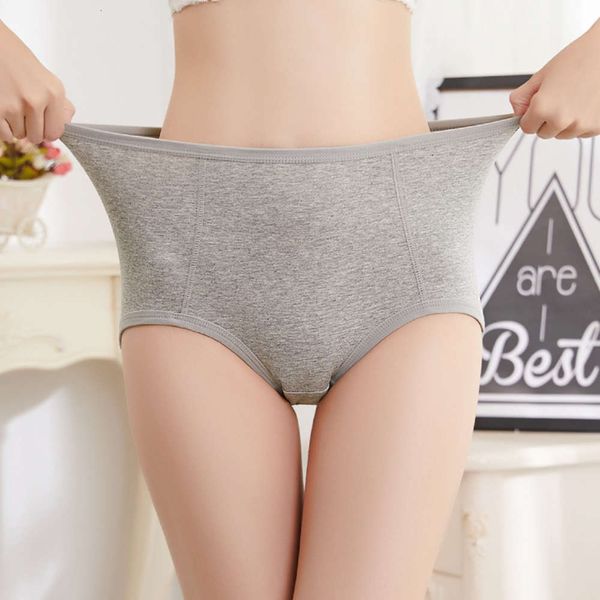 

women's large size cotton underwear medium high waist briefs, Black;pink