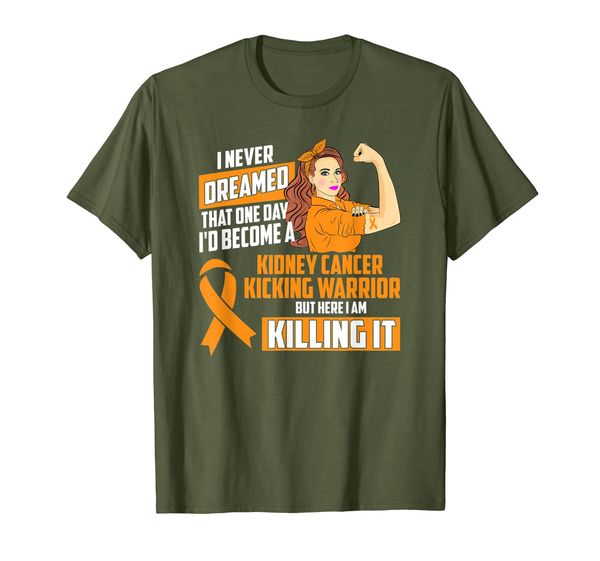

i'd become a kidney cancer kicking warrior shirt, White;black