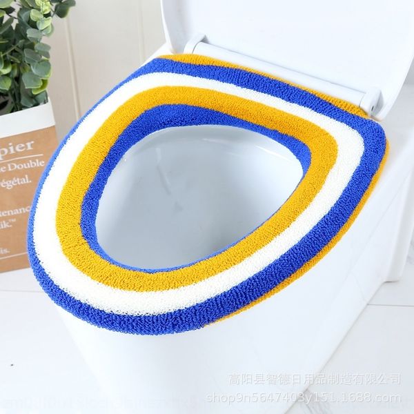 

jzgs winter stickers warm color bar o-type knitting winter color bar o-type knitted pcushion creative toilet cushion toilet ring
