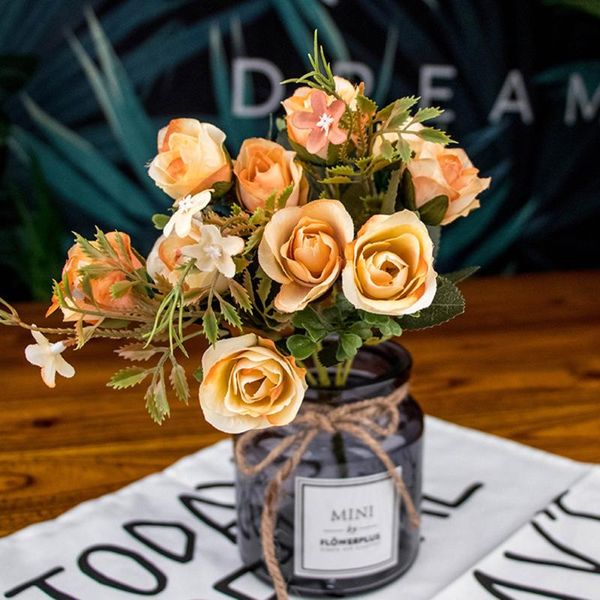 

decorative flowers & wreaths artificial rose flower for wedding party home decor fake bridal bouquet
