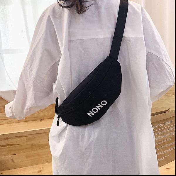 

waist fanny pack belt bags ptgirl trend chest packs banana canvas material hip hop package bum