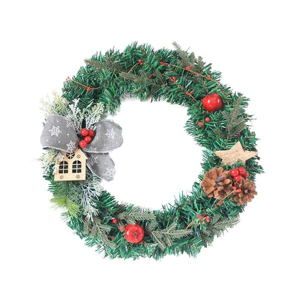 

autumn festival decor home decoration modern hanging christmas circle simulation cotton wreath gifts supplies decorative flowers & wreaths