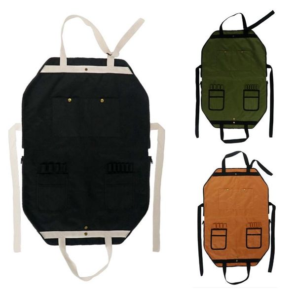 

aprons outdoor multifunctional oxford cloth apron adjustable picnic hand carry firewood bag hanging storage