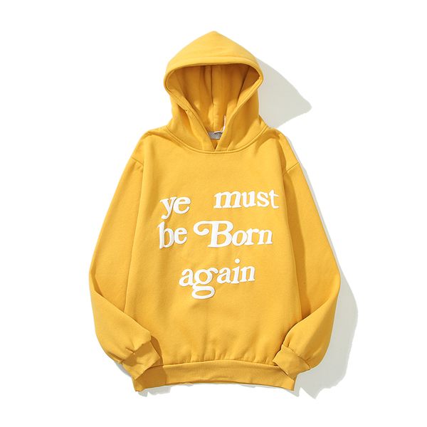 

cpfm ye must be born again hoodie men women graffiti hoodies sweatshirts pullover heavy fabric embroidery hood a3gs, Black