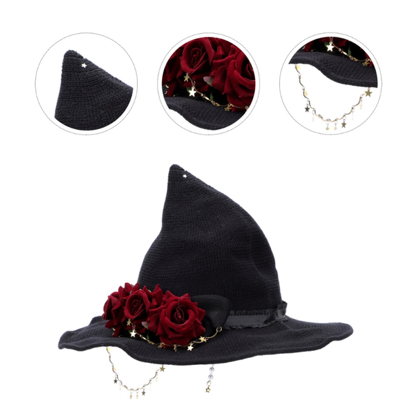 

party hats 1pc lolita style rose witch hat creative costume decor