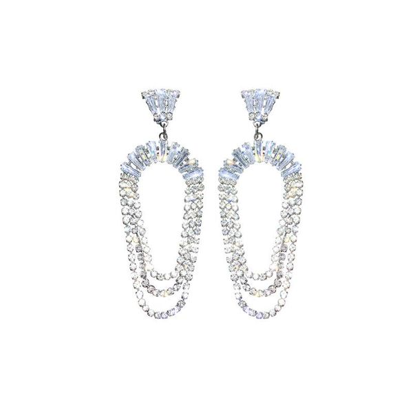 

stud yiwu baoyu chandelier earrings crystal, Golden;silver