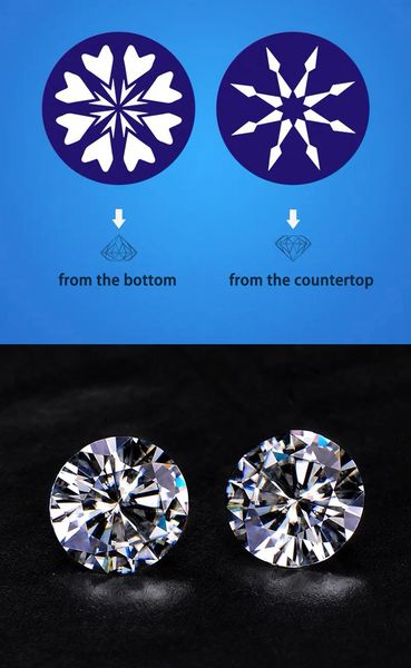 

10mm loose moissanite 4ct d color vvs1 excellent round brilliant cut jewelry making stone diy material, Black