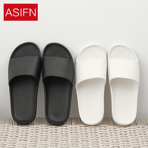 

slippers asifn summer bathroom men slides simple house household home indoor non-slip slipper sandals flip flops male shoes, Black