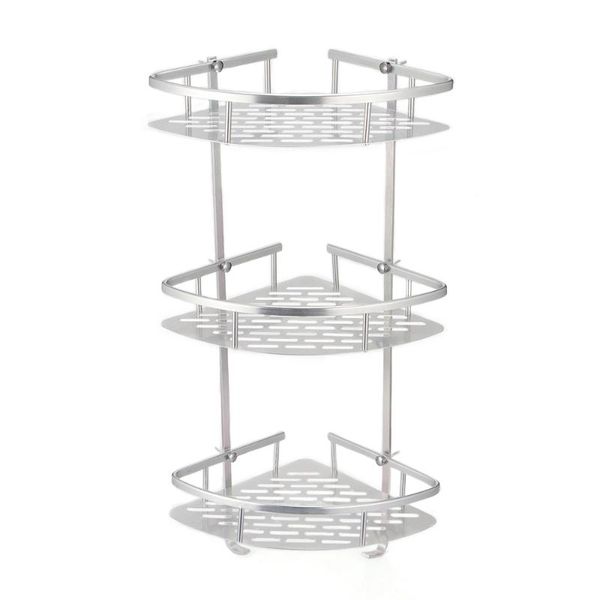 

bathroom shelves corner rack 3 layer towel alumimum shelf wall mounted toilet hardware