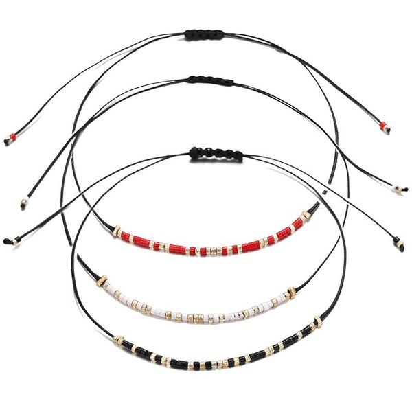 

beaded, strands simple fashion bracelet all-match beaded jewelry, Black