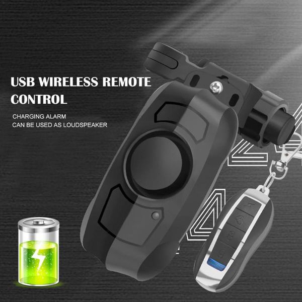 

bike locks keyless wireless remote control motorcycle gate lock splash proof cycling with 110db alarm braided steel cable