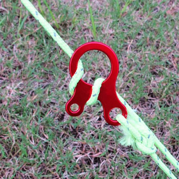 

cords, slings and webbing 5pcs quick knot tent wind rope buckle camping equipment 3 hole antislip tightening climbing accessories