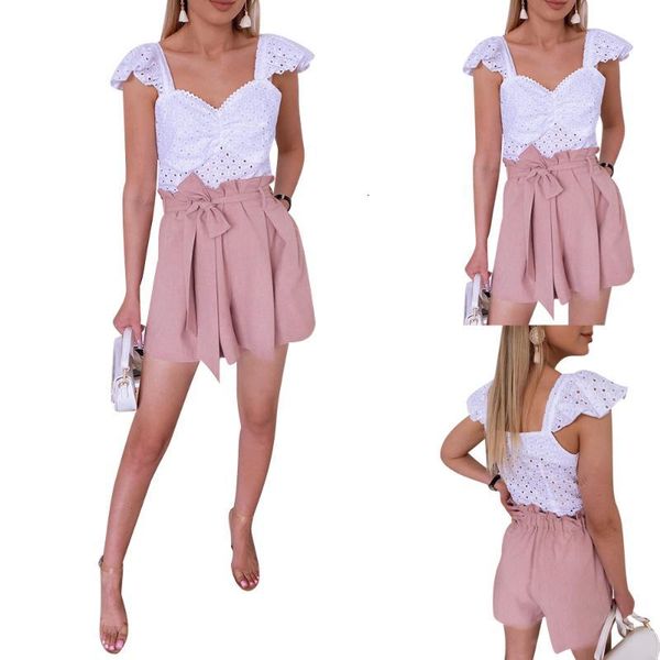 

women's shorts women summer casual solid pink high waist loose a-line with sashes for girl soft cool female short s-xl q30 nx5p, White;black