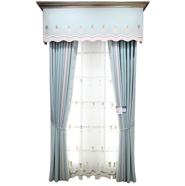 

small fresh chenille korean embroidery warm pastoral mosaic curtain living room girl bedroom bay window shading customization & drapes