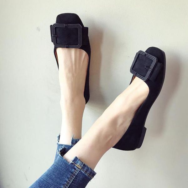 

moda feminina vero nova rasa praa cabea plana casuais ballet deslizamento em sapatos para o sexo feminino, Black