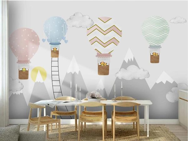 

wallpapers modern air balloon wallpaper kids bedroom carton mural waterproof canvas luxury hd po wall papers rolls home decor