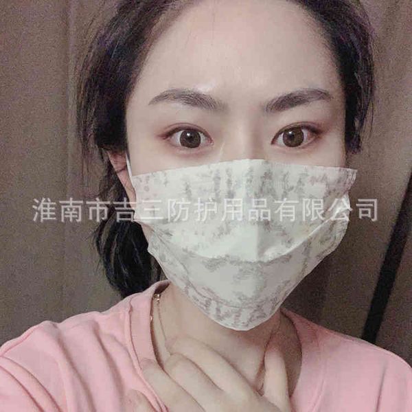

disposable coco three tiers of damp print protection fashion mask tiktok printed