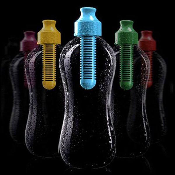 

water bottle portable filter drinking outdoor sport activated carbon kettle hiking climbing bottles