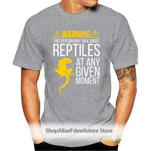 

summer trend casual simple style men's t-shirts custom reptile warning caution lizard tees shirt male plus size homme, White;black