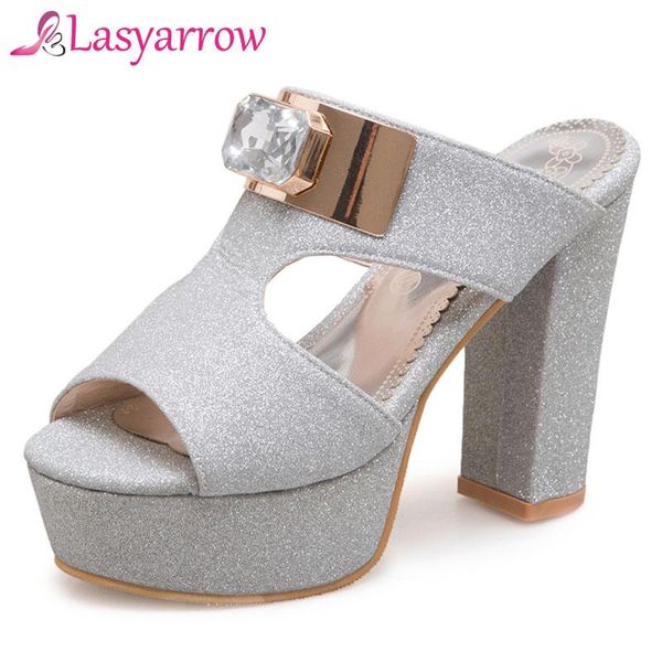 

dress shoes lasyarrow sandaias feminino mujer thick bottom casual woman high heels flip flops peep toe gold silver sandals size 34-50, Black