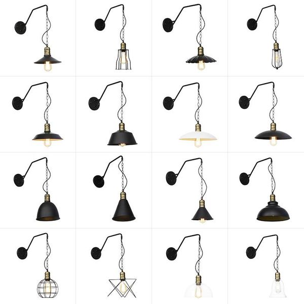 

pendant lamps american style rural loft coffee shop individual creativity iron chain art single head glass lamp shade bedroom wall