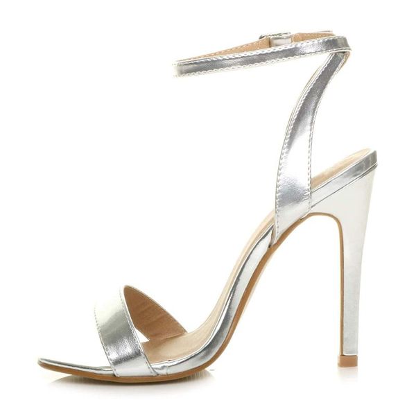 

women ankle strap sandals high heel pumps party dress court shoes, Black