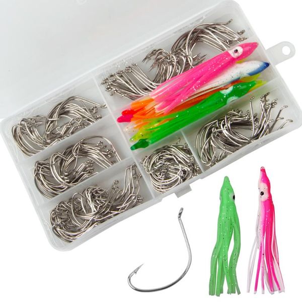 

fishing hooks 245pcs set ocs offset sport circle hook high carbon steel lures