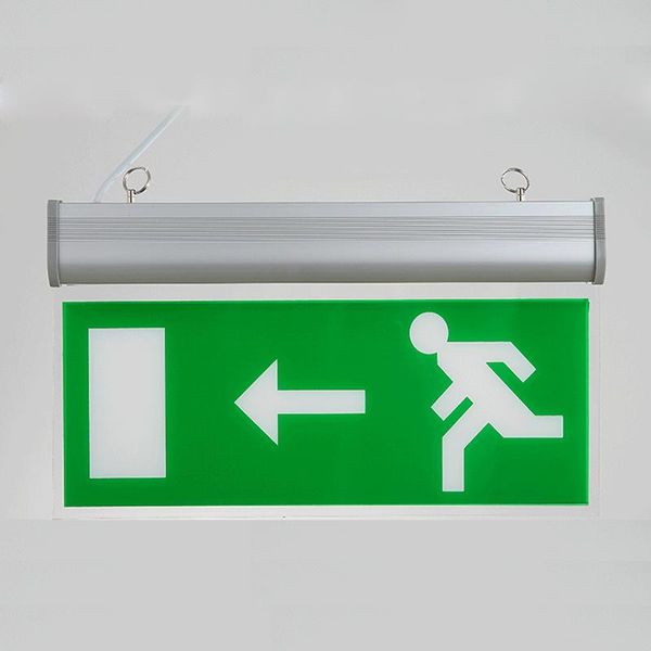 

emergency lights pmma hanging led exit light ac90-265v 50/60hz 3w fire safety indicator sign 1.2v ni-cd battery ce approval