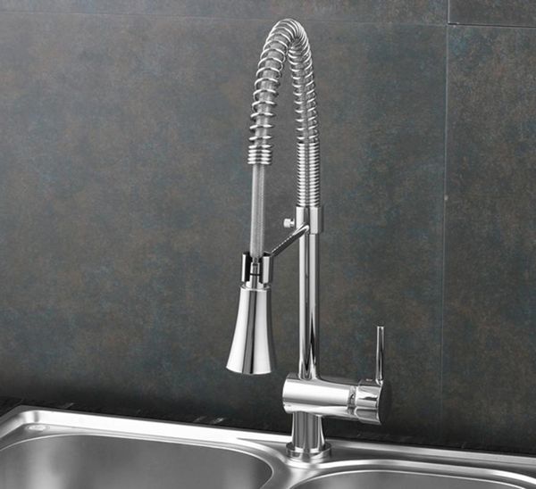 

kitchen faucets wholesale and retail luxury chrome brass faucet spout swivel sprayer vessel sink mixer tap single handle