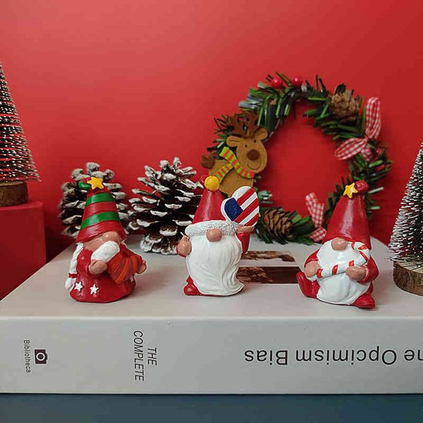 

christmas mini santa claus resin trinket gift cake doll gift decoration