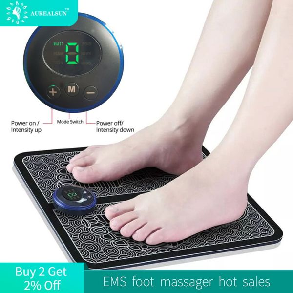 

getyoursave tens fisioterapia foot massager mat massage pes muscular electric ems health care relaxation terapia fisica