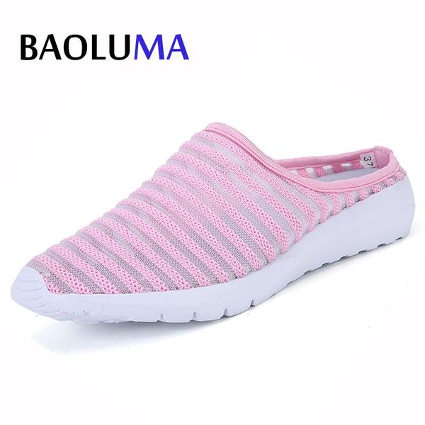 

slippers summer autumn indoor outdoor lazy flip flop women sandals breathable mesh shoes family, Black