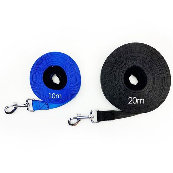 

dog collars & leashes 10m 20m strong nylon long leash pet training black blue handle padded rope for medium large dogs