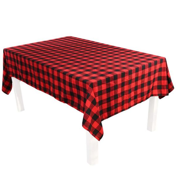 

table cloth 1pc christmas tablecloth simple red and black plaid rectangle outdoor picnic festival party decor cover