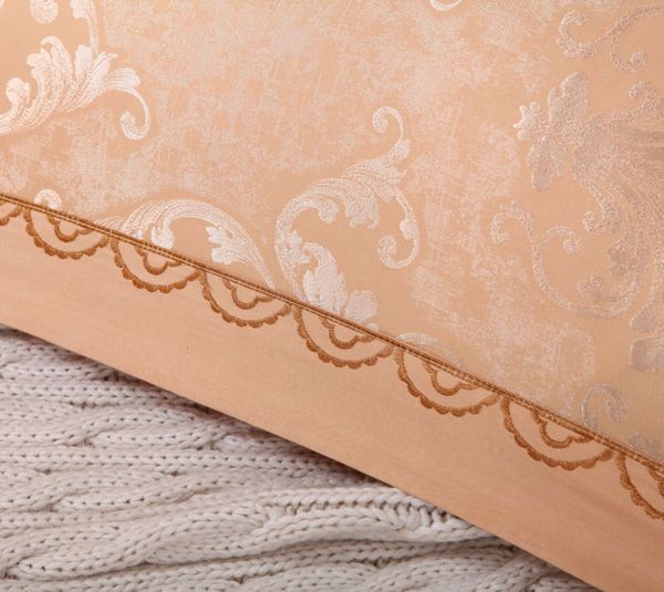 

a pair of cotton satin jacquard pillow case