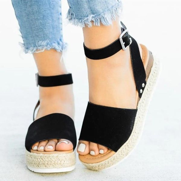 

sandals 2021 women's shoes, summer styles, casual fashion, rivet buckle, thick-soled sandals, shoes, Black