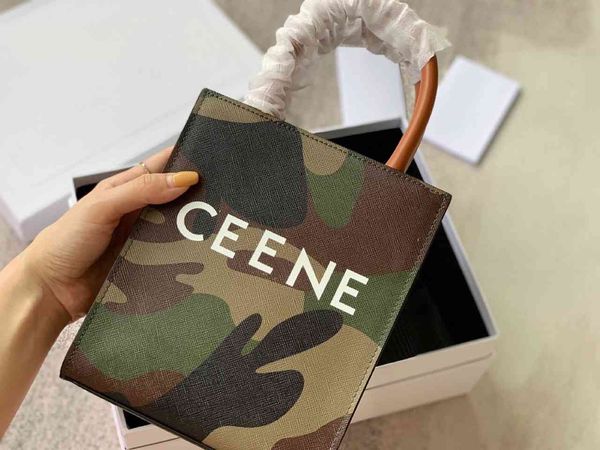 

70% bags arc de new mini camouflage printed tote leather cabas single shoulder messenger bag