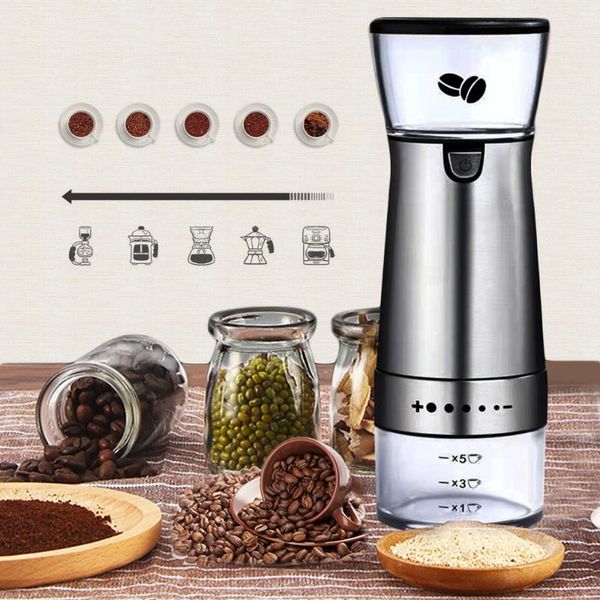 

manual coffee grinders usb rechargeable electric grinder mill machine stainless steel for beans nuts spices grains kitchen automatic abrade