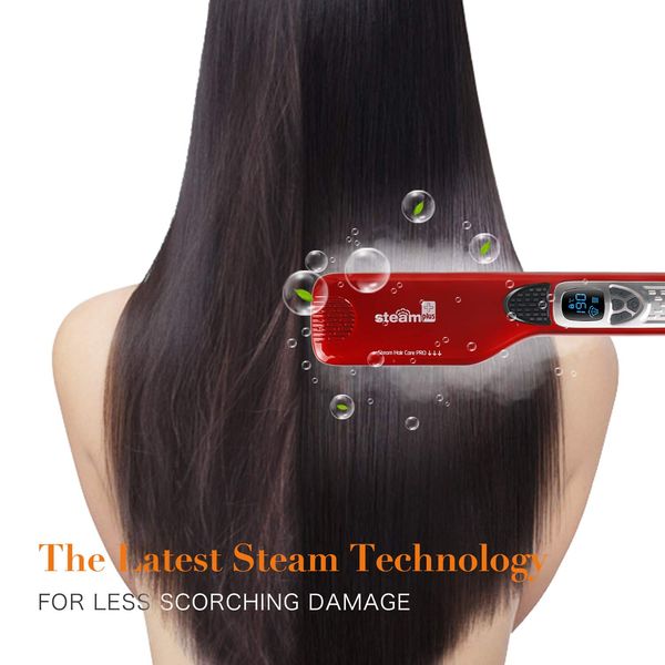 

steam straightener hair ceramic tourmaline ionic flat iron curling professional steamer salon styling tool straightening iron perfections
