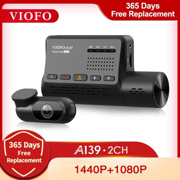 

car dvr dash cam dual channel with gps built in wifi voice notification rear view camera video recorder 24h parking dvrs