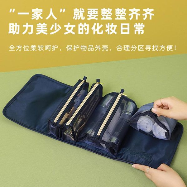 

cosmetic bags & cases four-in-one bag large-capacity twill cloth folding removal storage travel portable korean wash