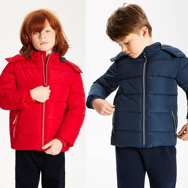 

coat britain style winter children keep warm clothes cotton-padded jacket outerwear & coats snow wear for boys 2-12y, Blue;gray
