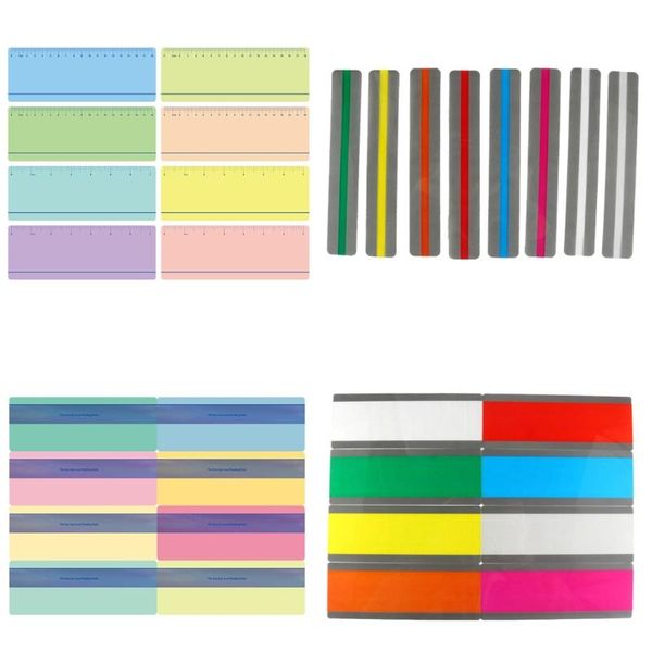 

bookmark 8 pcs color transparent reading guide strips school supplies highlight colored overlays for dyslexia oct6 21 dropship