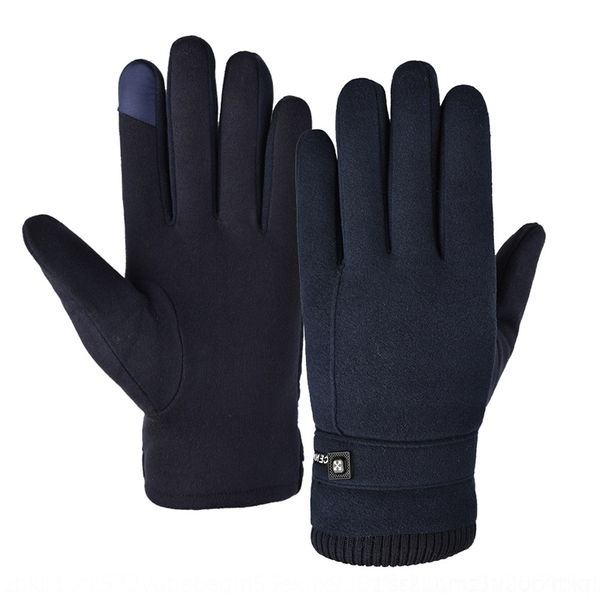 

4Guf baishitianchengwinter thermal mittens outdoor cycling and thickened touch fingerless gloves screen warm bicycle baishitianchengwinter, Blue;gray