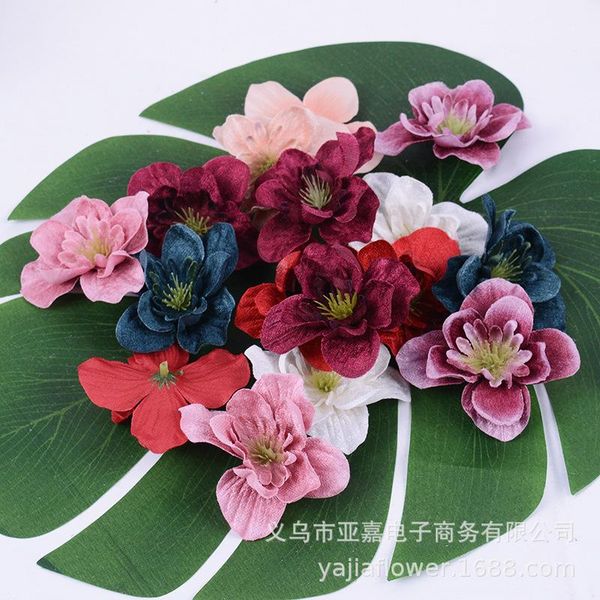 

imitation flowers head 8cm velvet artificial flower diy for decoration material clothes shoe accessories filming props decorative & wreaths