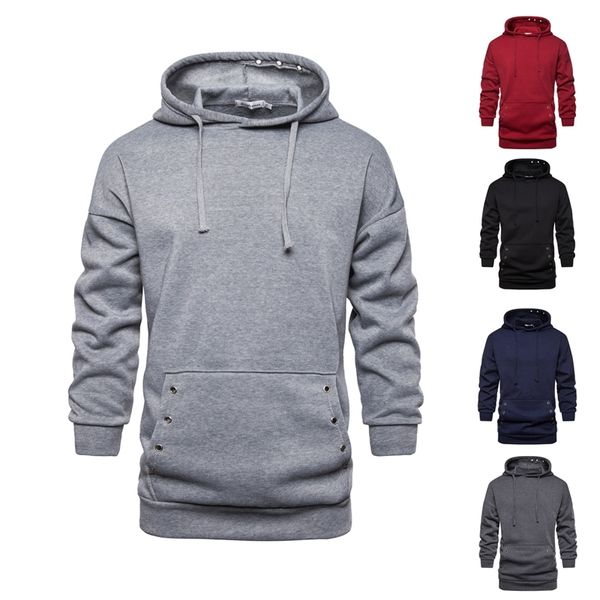 

men's solid color steam eye casual men's pullover, Black