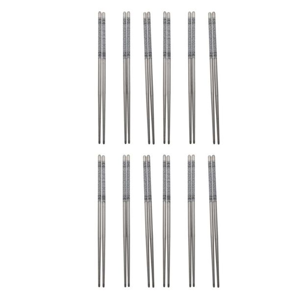 

chopsticks 12 pairs multifunctional stainless steel (assorted color)