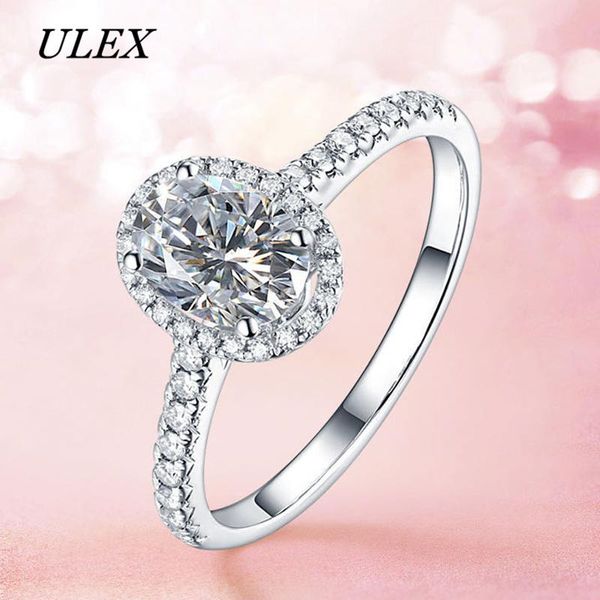 

cluster rings ulex oval finger ring band dazzling brilliant cz stone four prong setting classic wedding anniversary gift for wife&girlfriend, Golden;silver