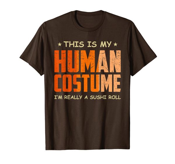 

this is my human costume i'm really a sushi roll t-shirt, White;black